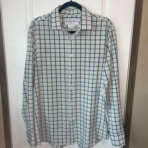 Mizzen + Main Long Sleeve‎ Button Down Plaid Large Trim Fit